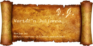 Vertán Julianna névjegykártya